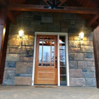 Masonry contractor design stone entry